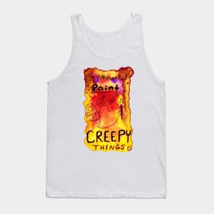 "I like to Paint Creepy Things" Watercolor Ghost Tank Top